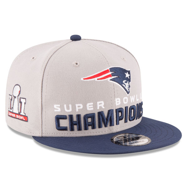 New England Patriots New Era Super Bowl LI Champions 9FIFTY Adjustable Snapback Hat - Gray/Navy